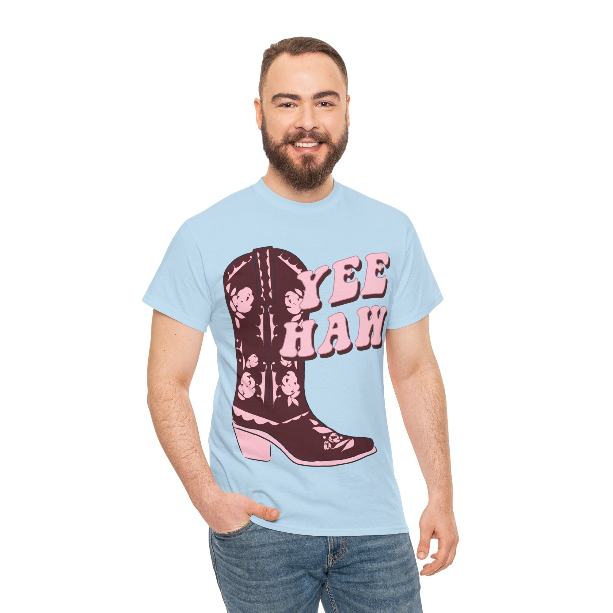 Ride 'Em Yee Haw Tee | Baby Blue
