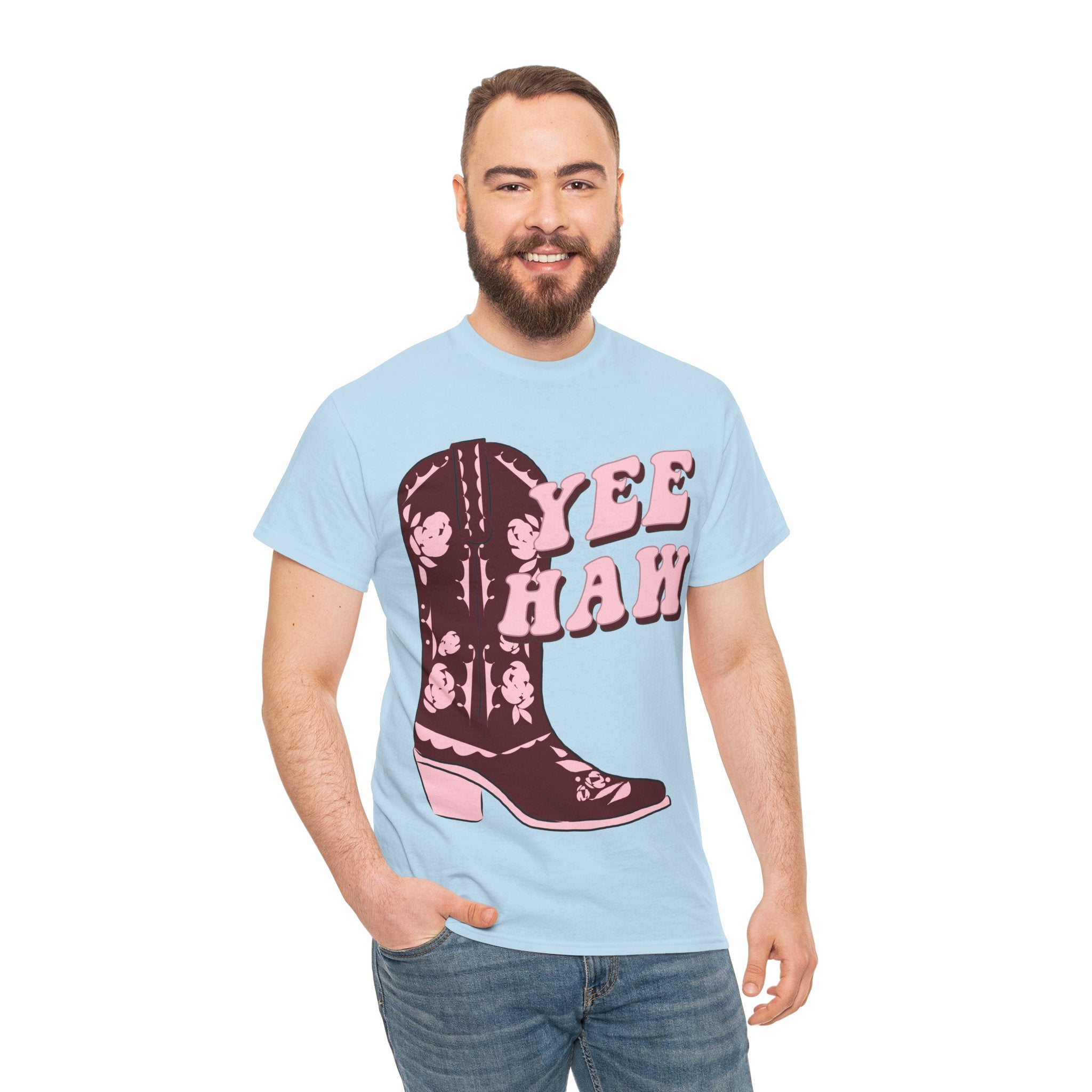 Ride 'Em Yee Haw Tee | Baby Blue