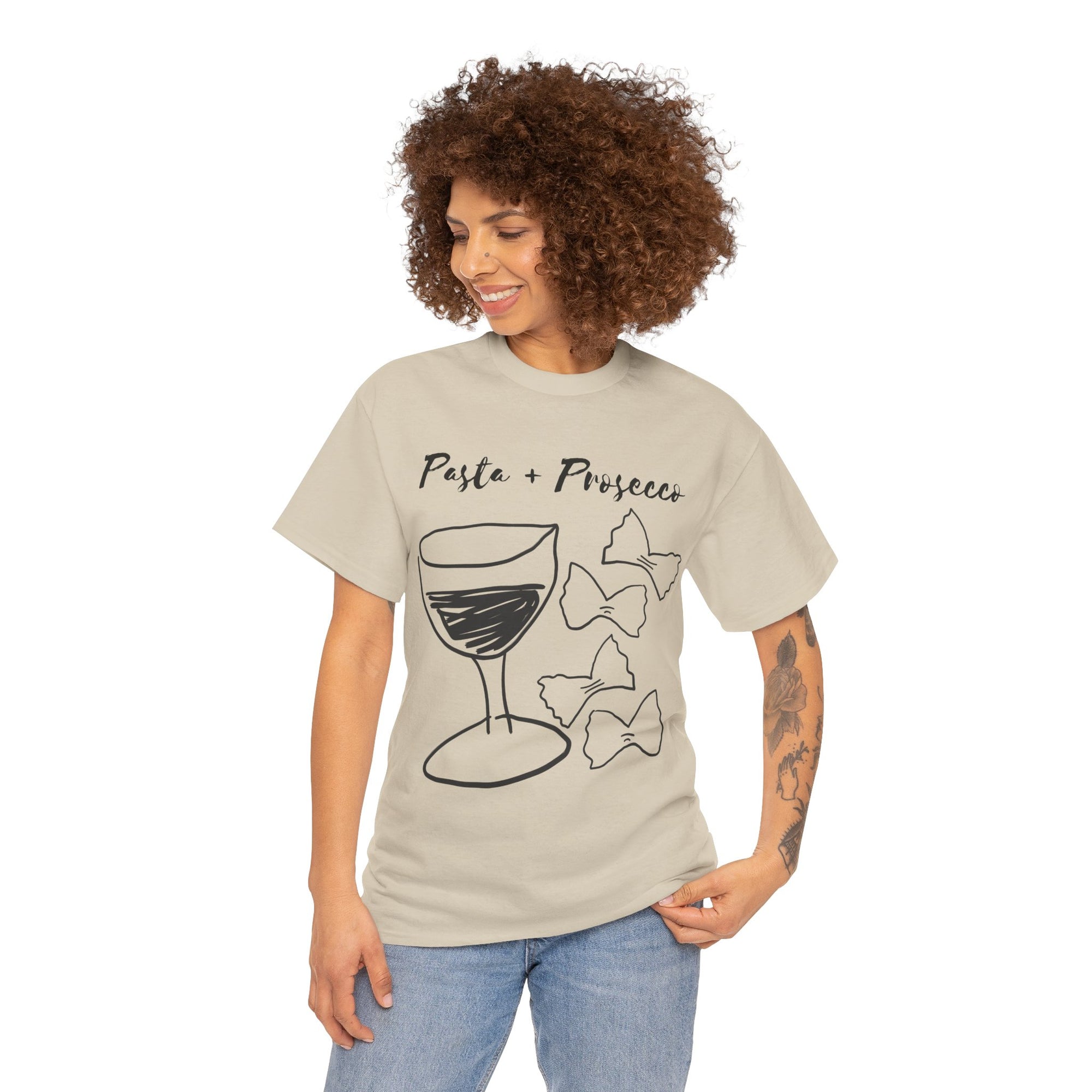 Pasta + Prosecco Tee | Sand