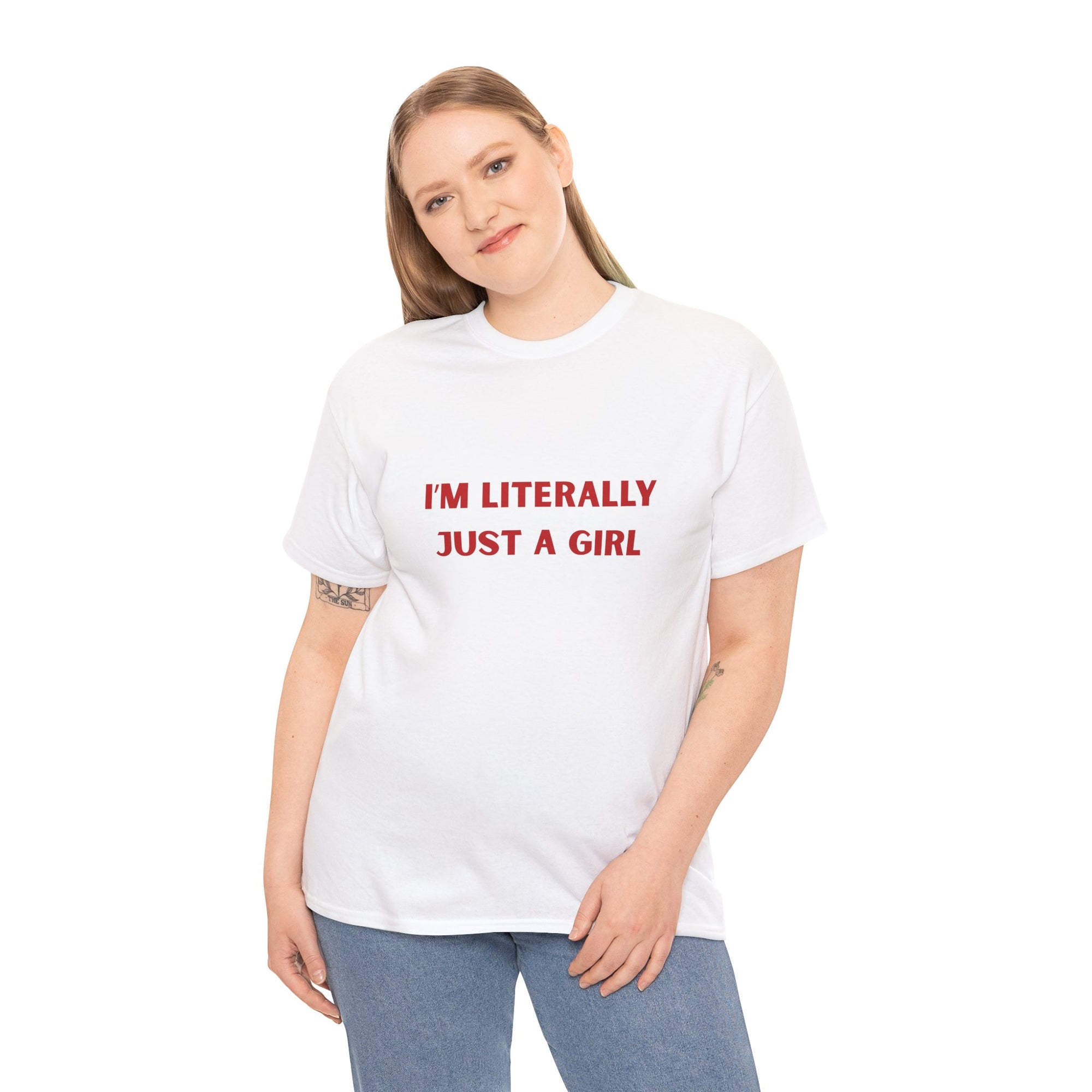 Just A Girl Tee | White