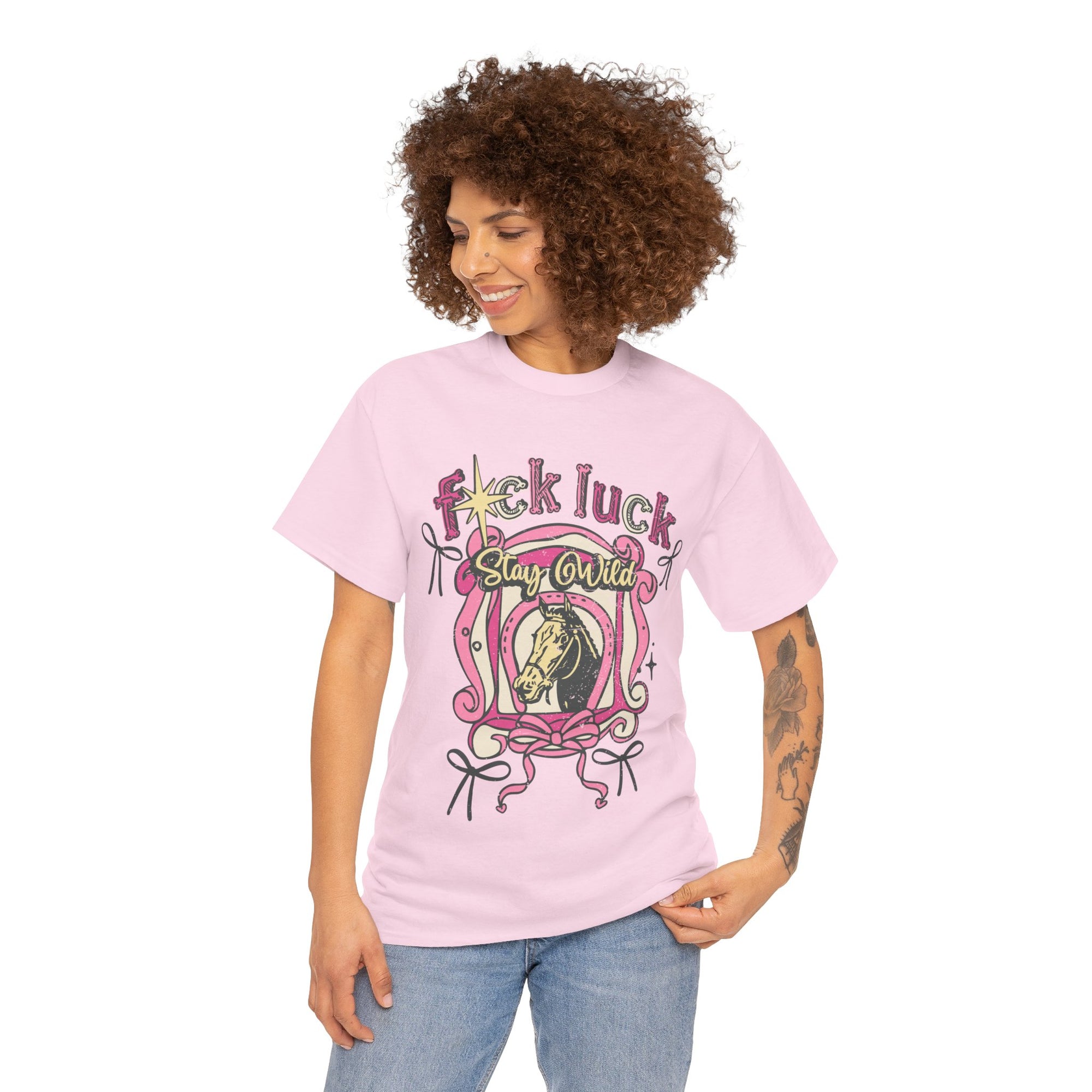 Fck Luck Tee | Pink