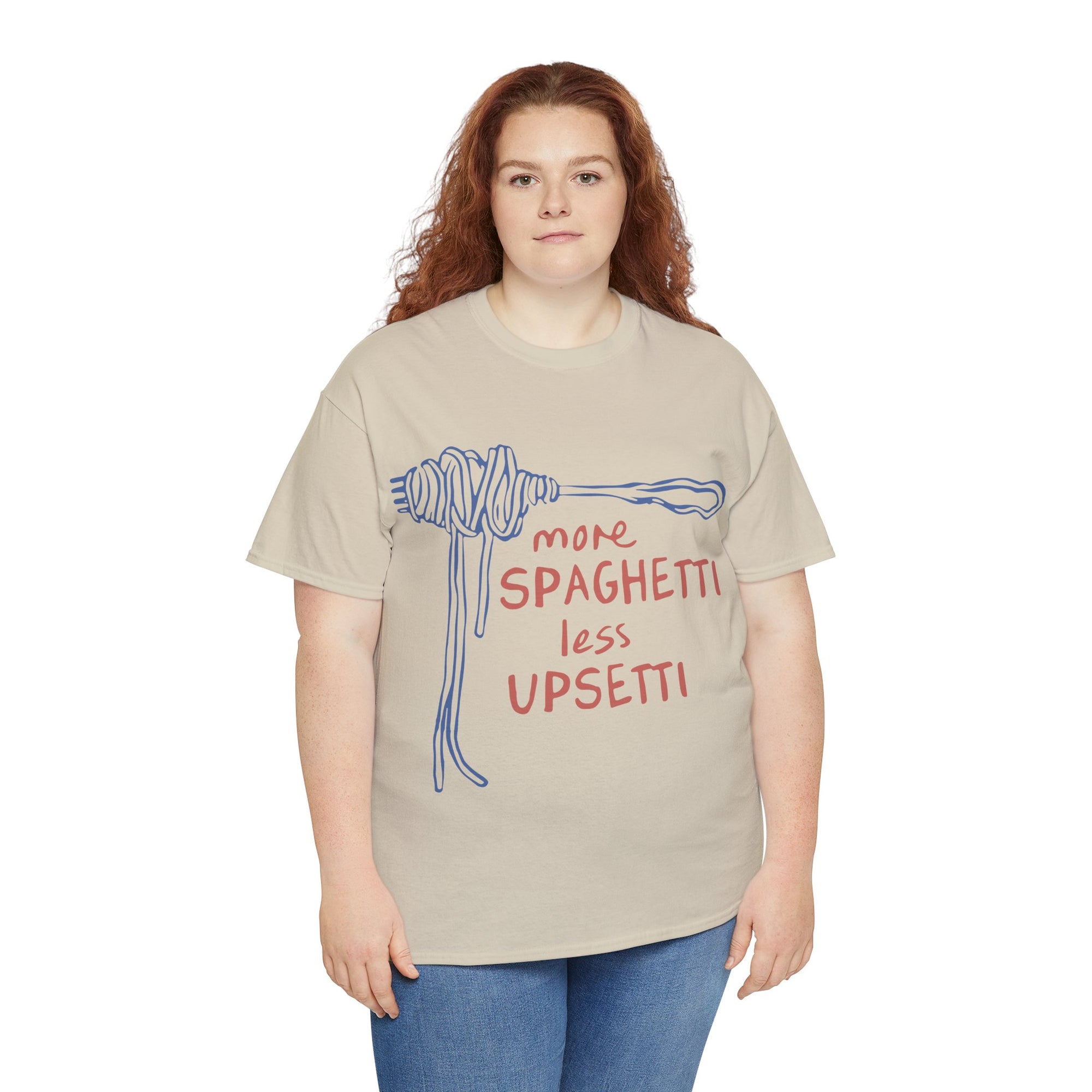 More Spaghetti Less Upsetti Tee | Sand