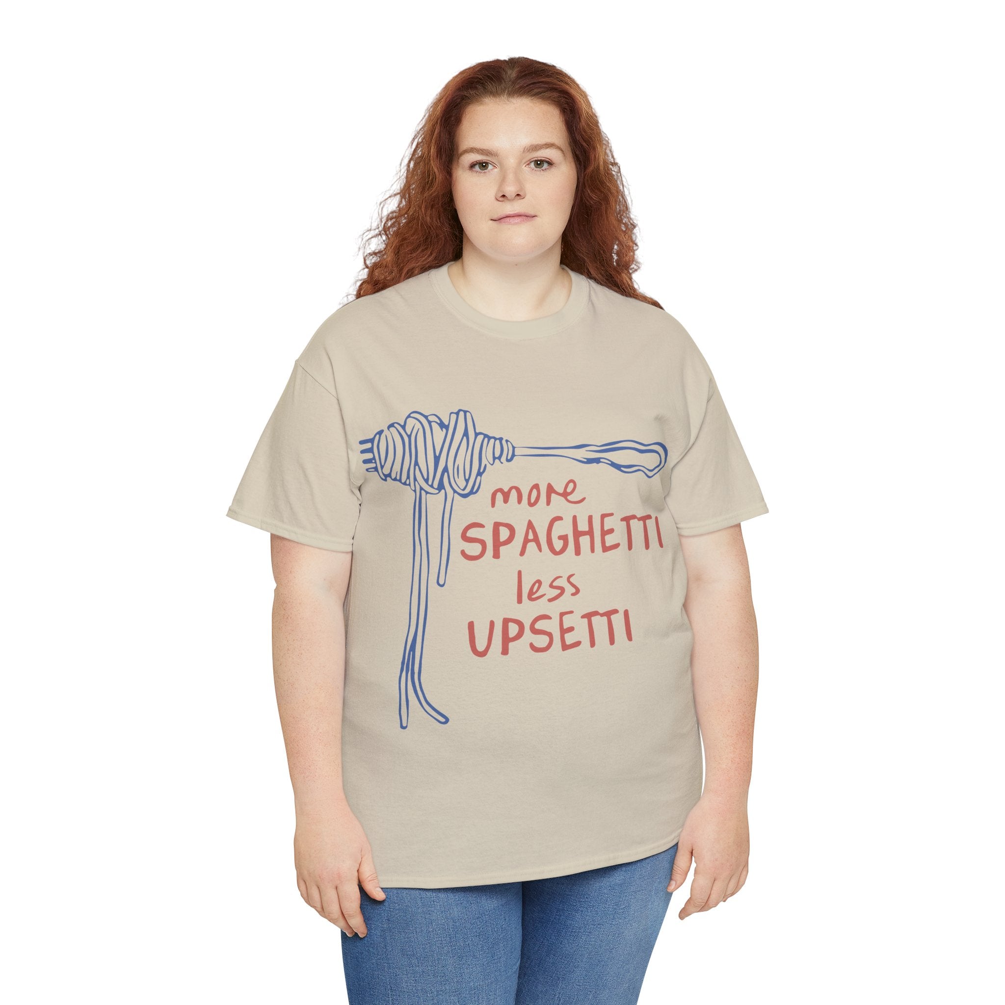 More Spaghetti Less Upsetti Tee | Sand