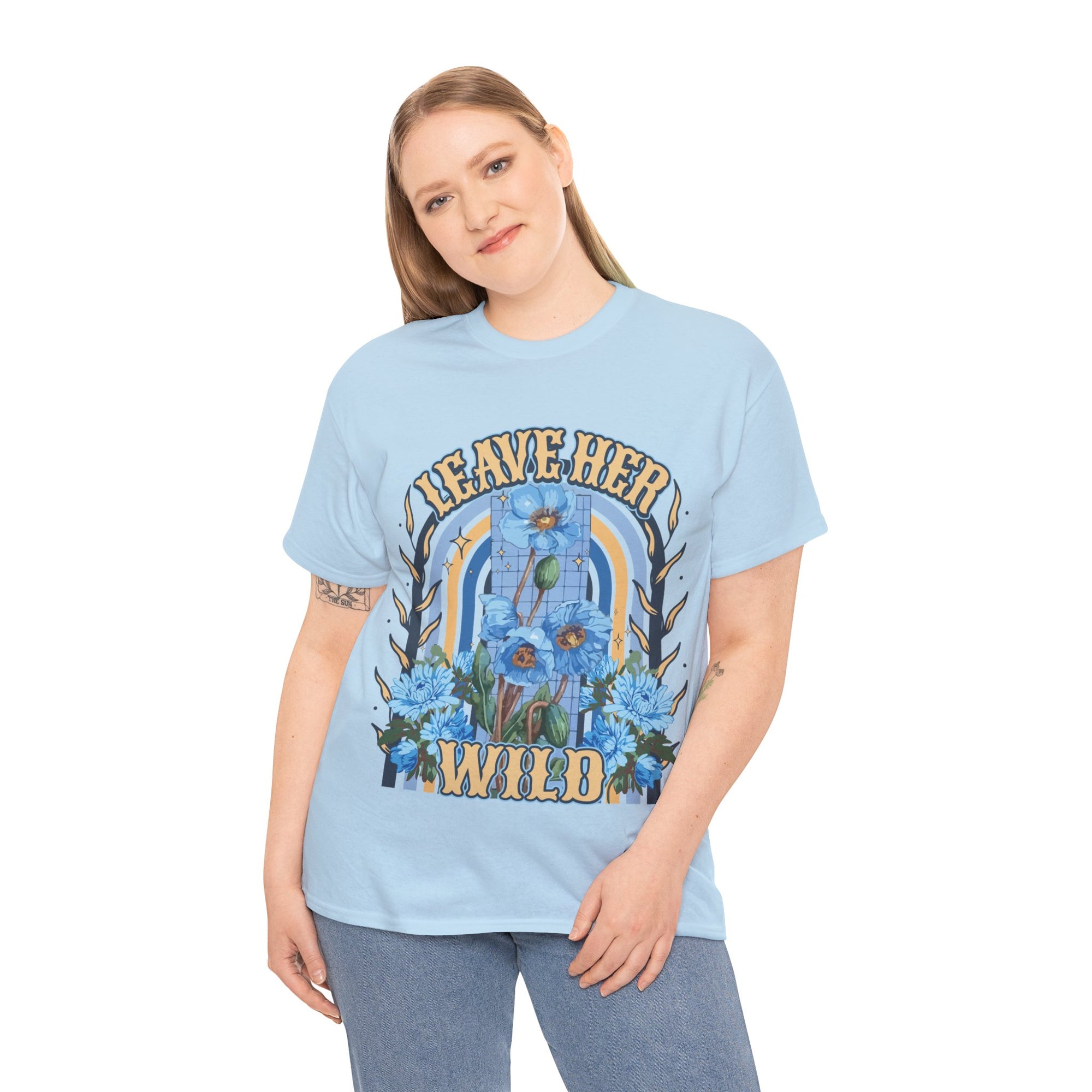 Leave Her Wild Tee | Baby Blue