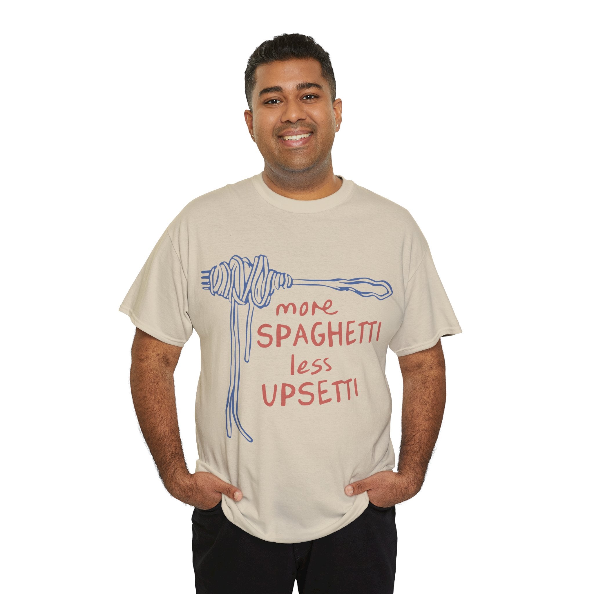 More Spaghetti Less Upsetti Tee | Sand