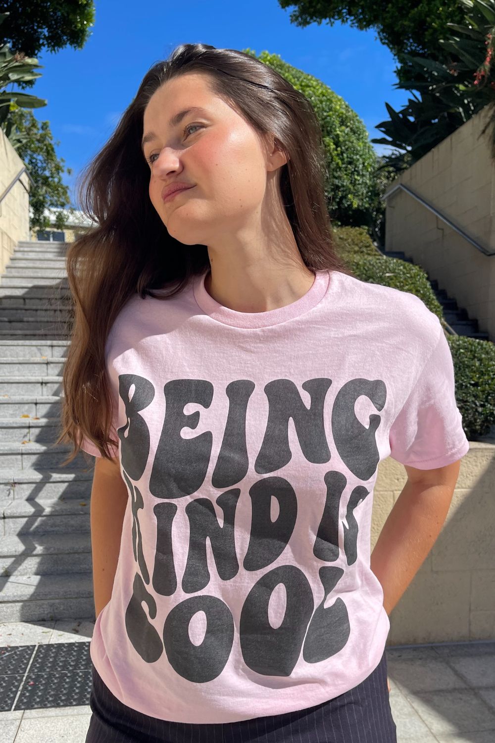 Being Kind Is Cool Tee | Pink